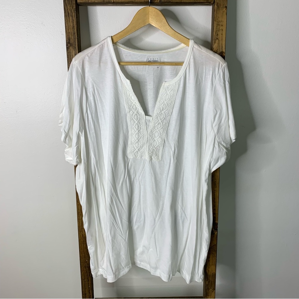 Basic Editions White Women's Top